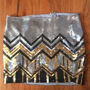 ⭐️ NWOT 2b‎ bebe Sequined Miniskirt XS